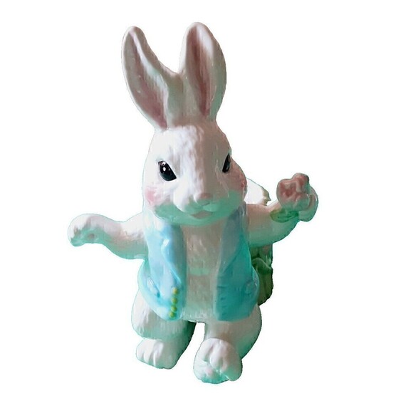 VTG Easter Planter Bunny Rabbit NEW HOLLAND FLORAL Ceramic 7" Flower Vase Decor - Picture 1 of 11